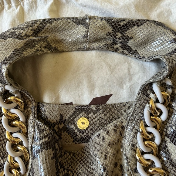 Michael Kors Python Embossed Chain Hobo - Picture 9 of 9
